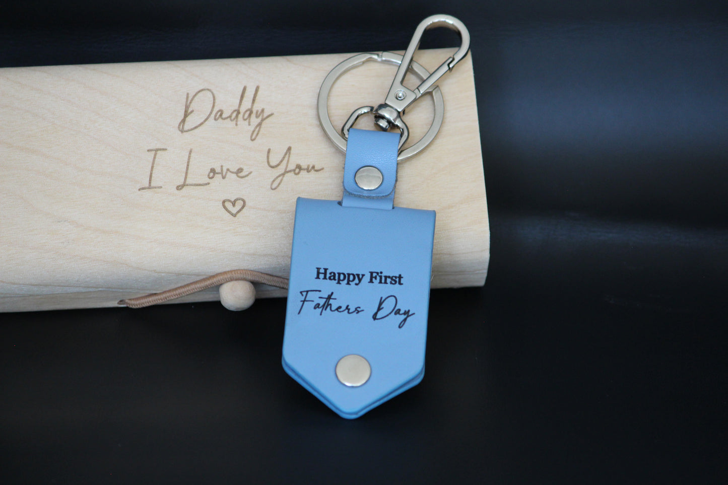 Personalized Leather Photo Keychain