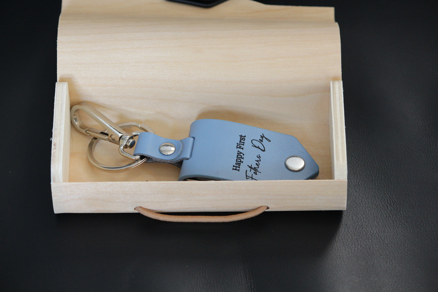 Personalized Leather Photo Keychain