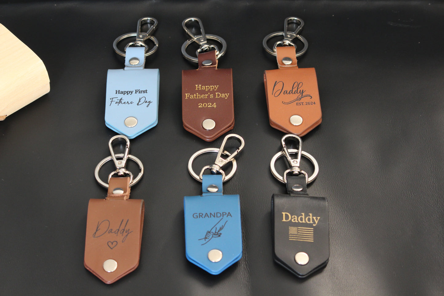 Personalized Leather Photo Keychain