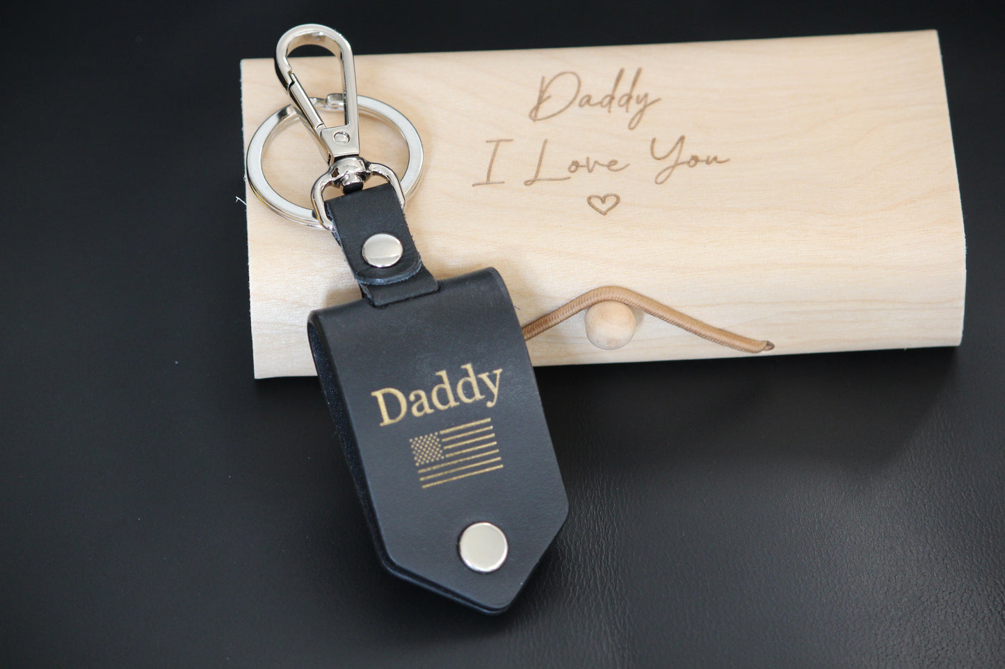 Personalized Leather Photo Keychain