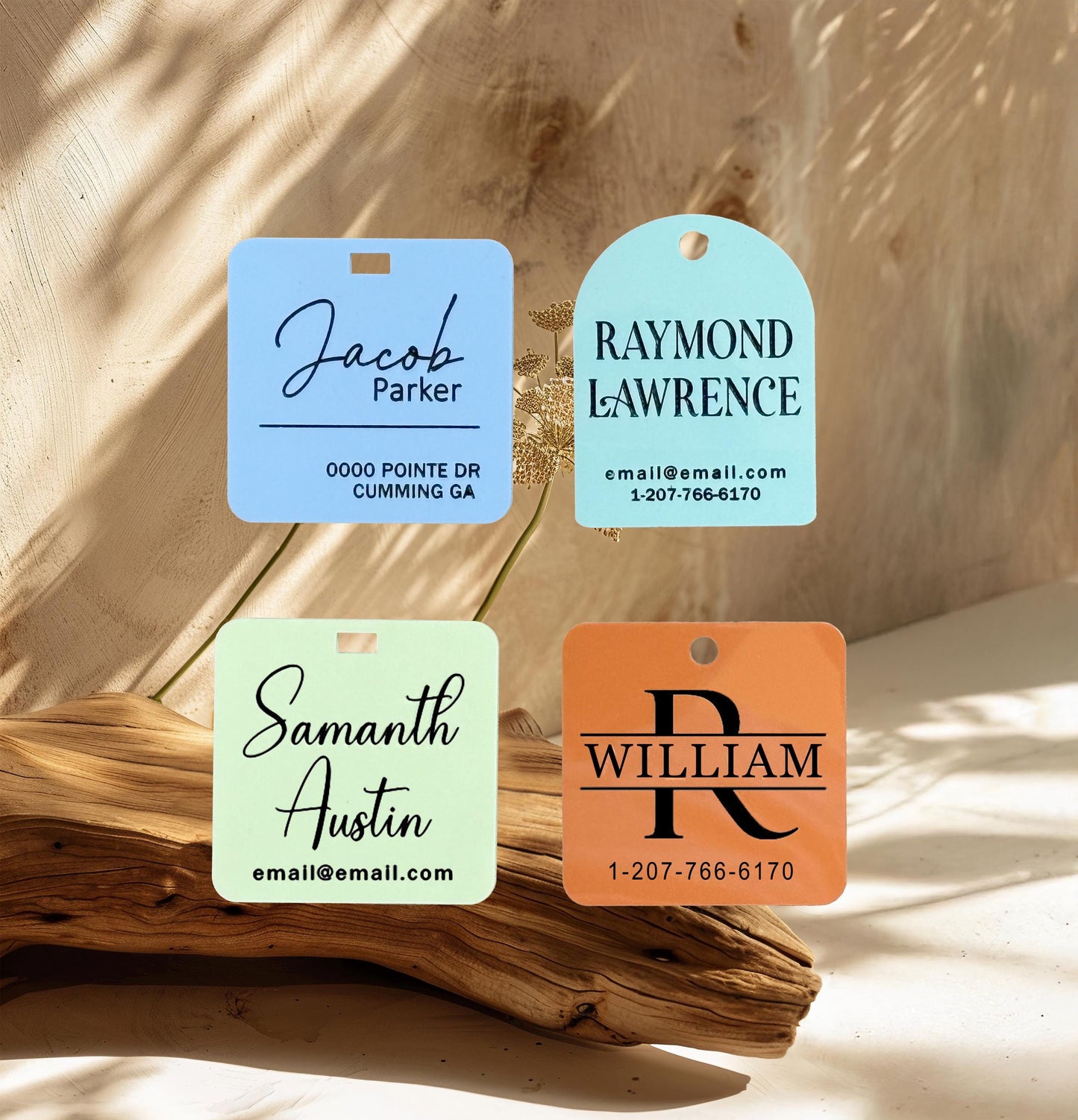 Personalized Acrylic Luggage Tag – Custom Travel Tag with Contact Details