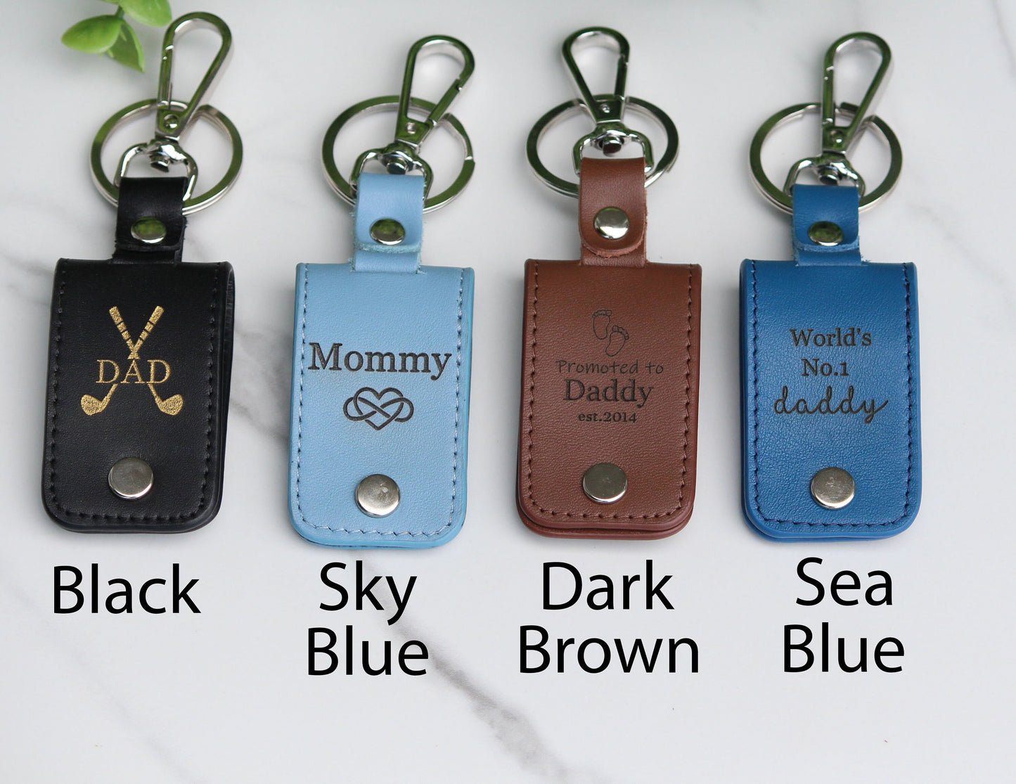 Unique Personalized Leather Photo Keychain, Drive Safe, First Time Dad Mom Gift - PopPop Gift, Grandpa Gift, Father's Day Gift