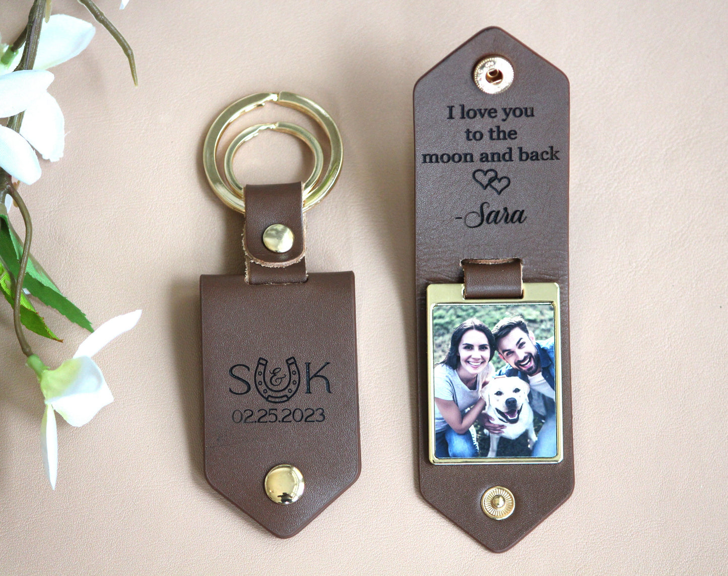 Personalized Photo Keychain, Anniversary Calendar, Custom Gift For Him,Drive Safe Keychain, I Need You Here, Christmas Gift for Boyfriend