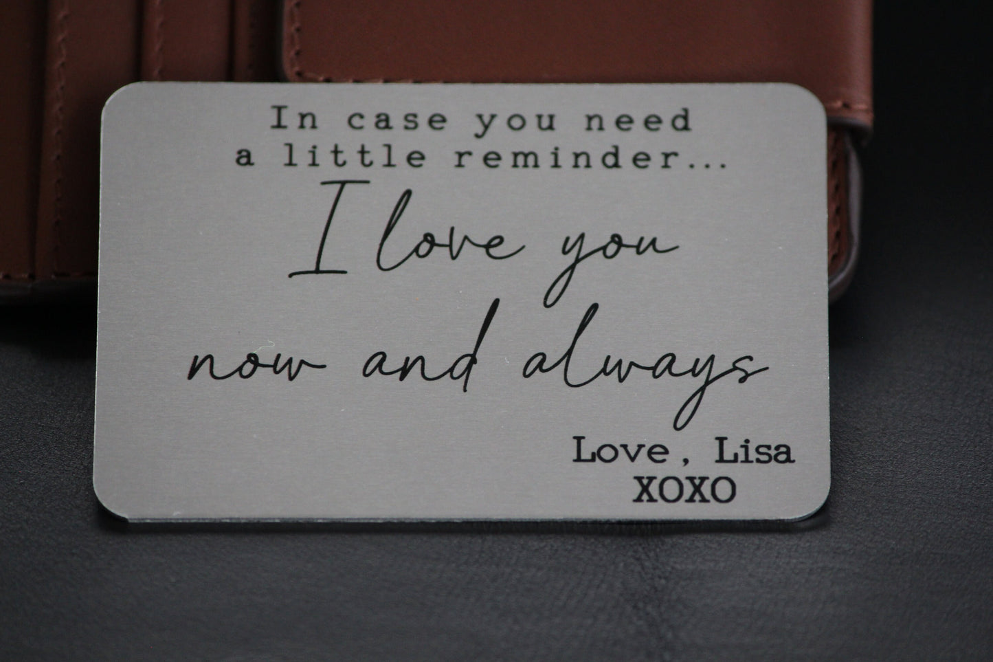Personalized Handwritten Wallet Card, Metal Wallet Card, Anniversary Gift, Color Photo Wallet Insert, Mothers Day, Fathers Day Gift