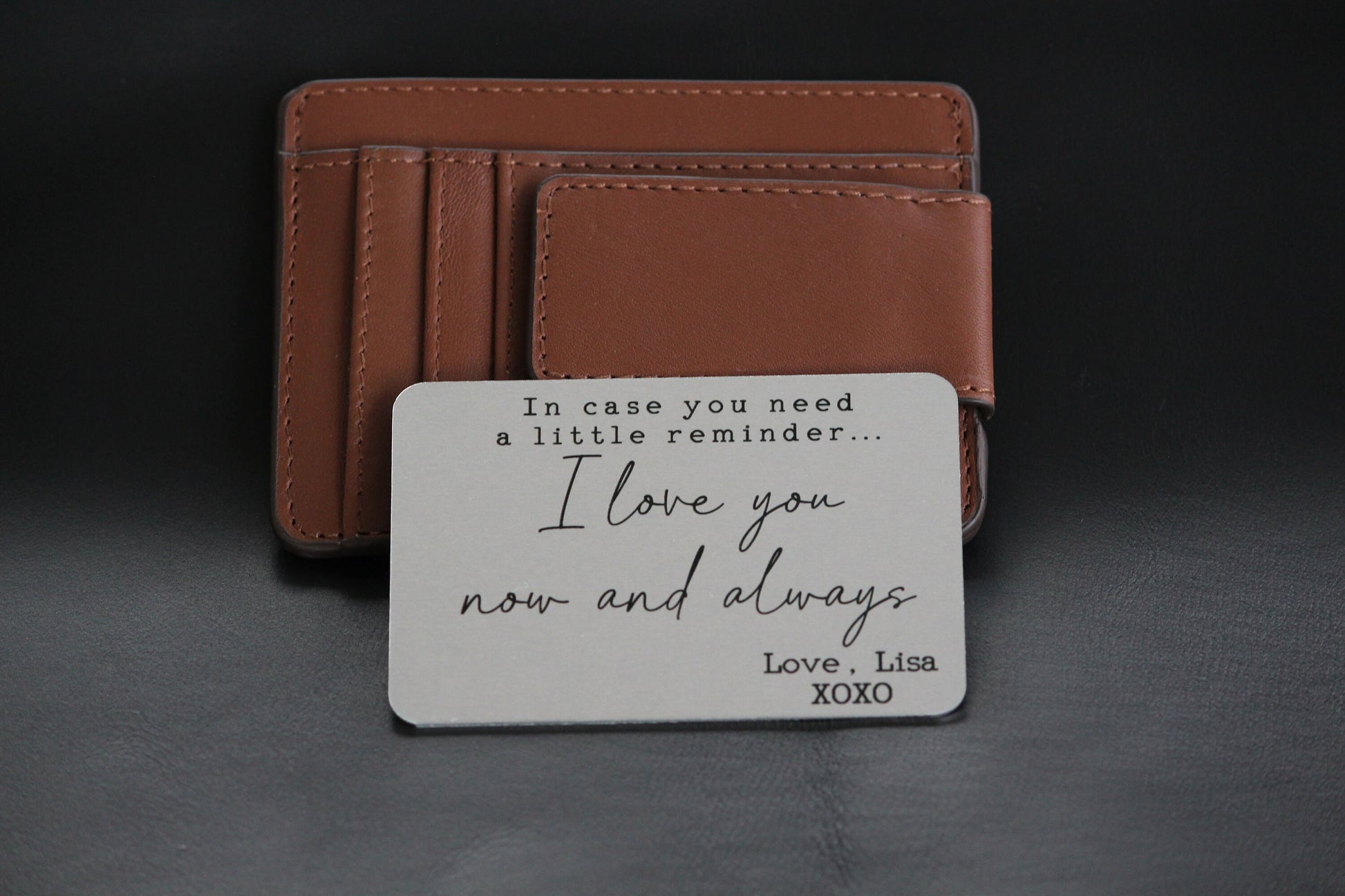 Personalized Handwritten Wallet Card, Metal Wallet Card, Anniversary Gift, Color Photo Wallet Insert, Mothers Day, Fathers Day Gift