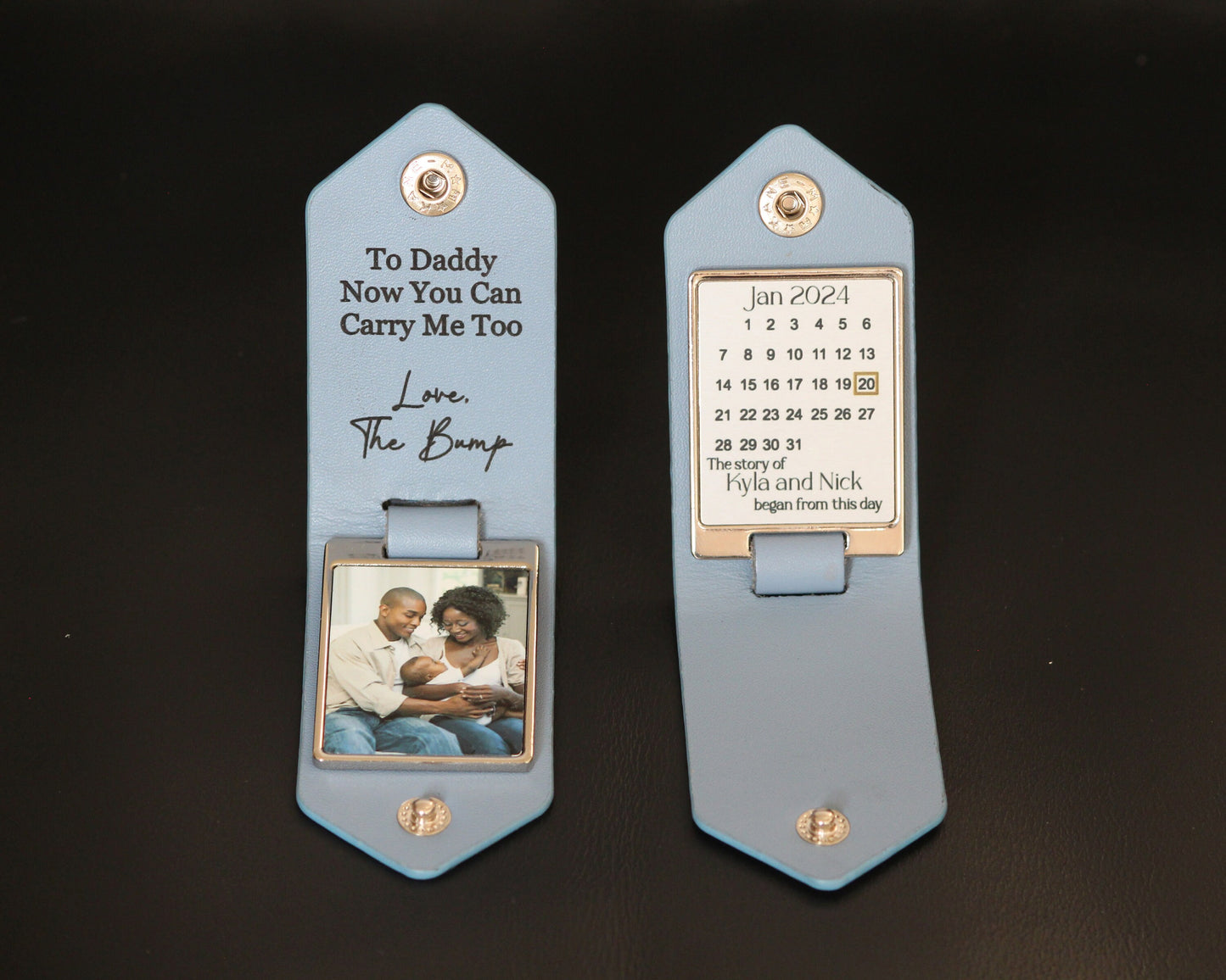 Happy Father's Day, Papa Key Fob, Grandpa PopPop Personalized gift for him Key holder with your photo, First Time Dad, Drive Safe Keychain