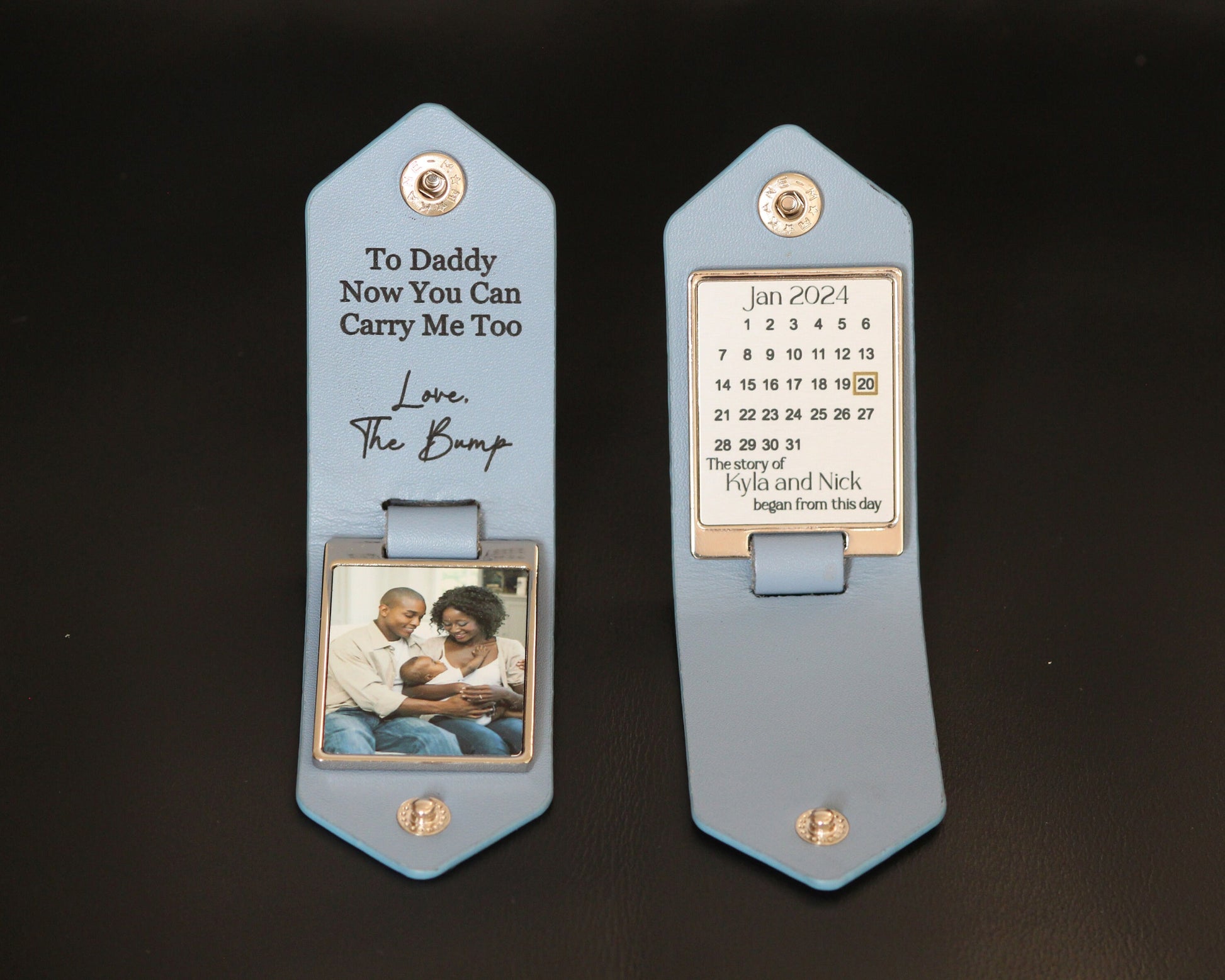 Happy Father's Day, Papa Key Fob, Grandpa PopPop Personalized gift for him Key holder with your photo, First Time Dad, Drive Safe Keychain