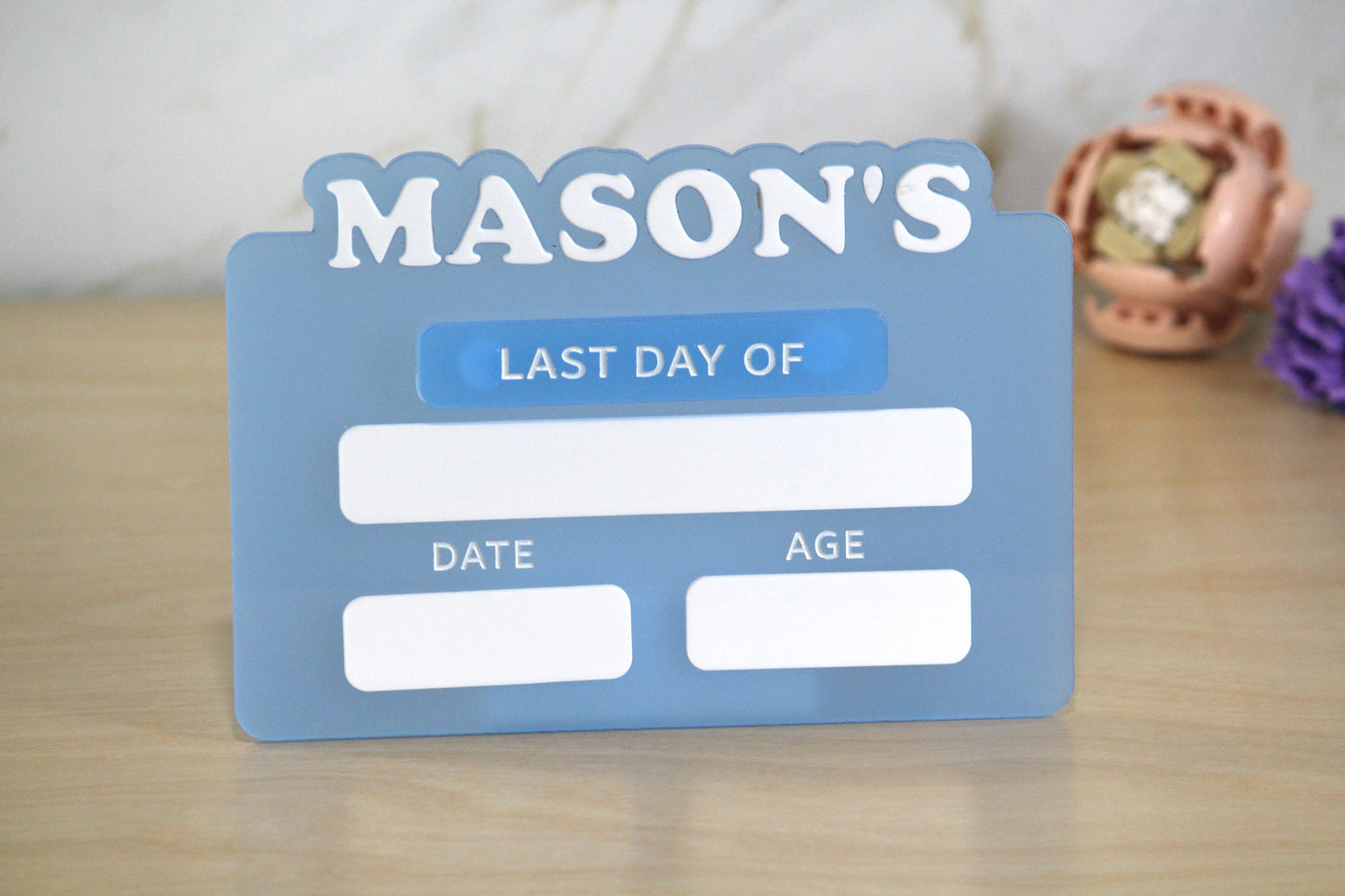 Personalized Reusable First Day Of School Sign, Last Day Of School Sign, Kids Back To School Photo Prop, Milestone Sign Board
