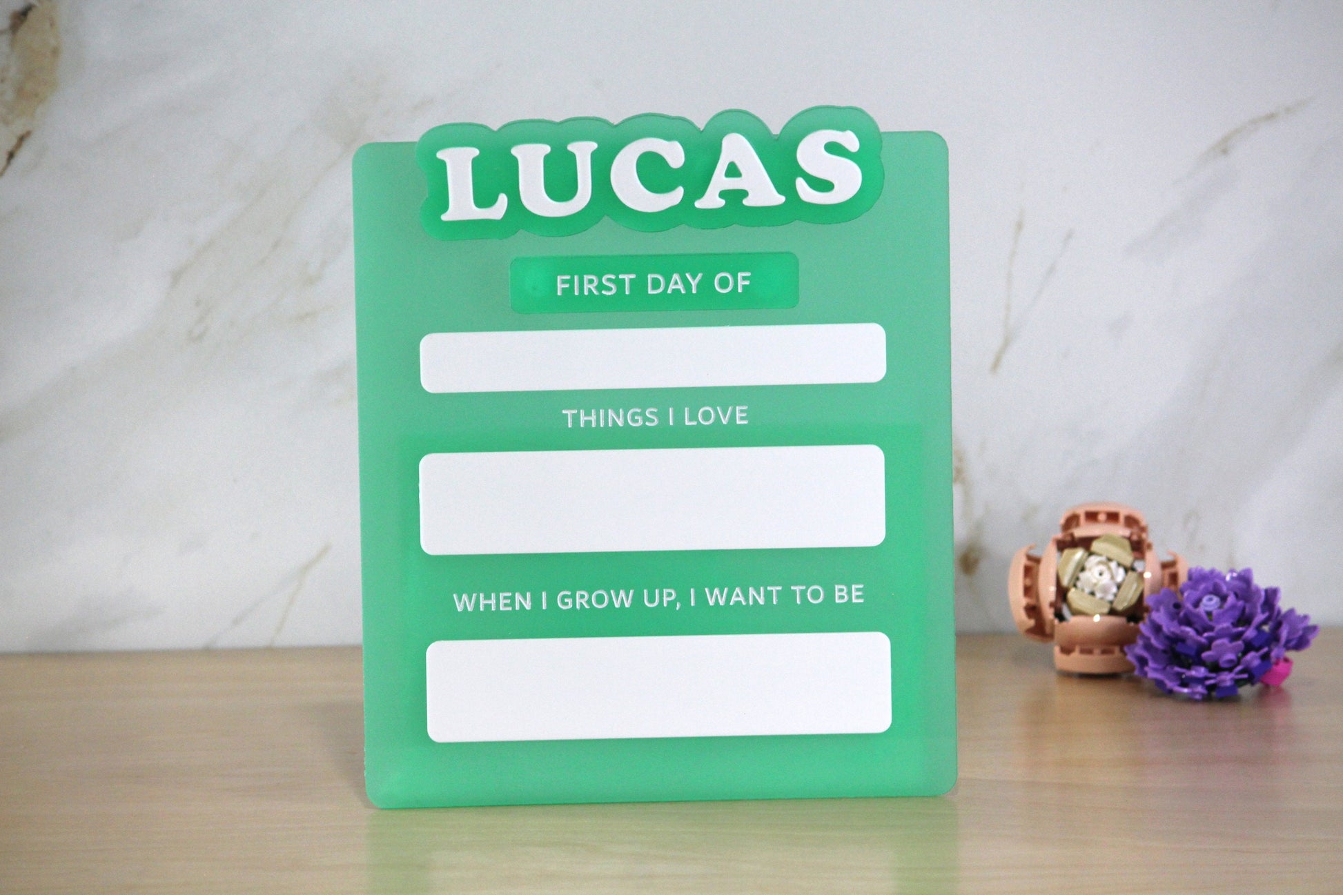 Personalized Reusable First Day Of School Sign, Last Day Of School Sign, Kids Back To School Photo Prop, Milestone Sign Board