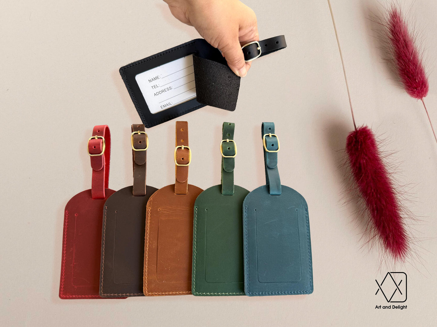 Custom Leather Luggage Tags, Personalized Luggage Tag Favor, Wedding Favors for Guests, Travel Accessories, Mothers Day Gift