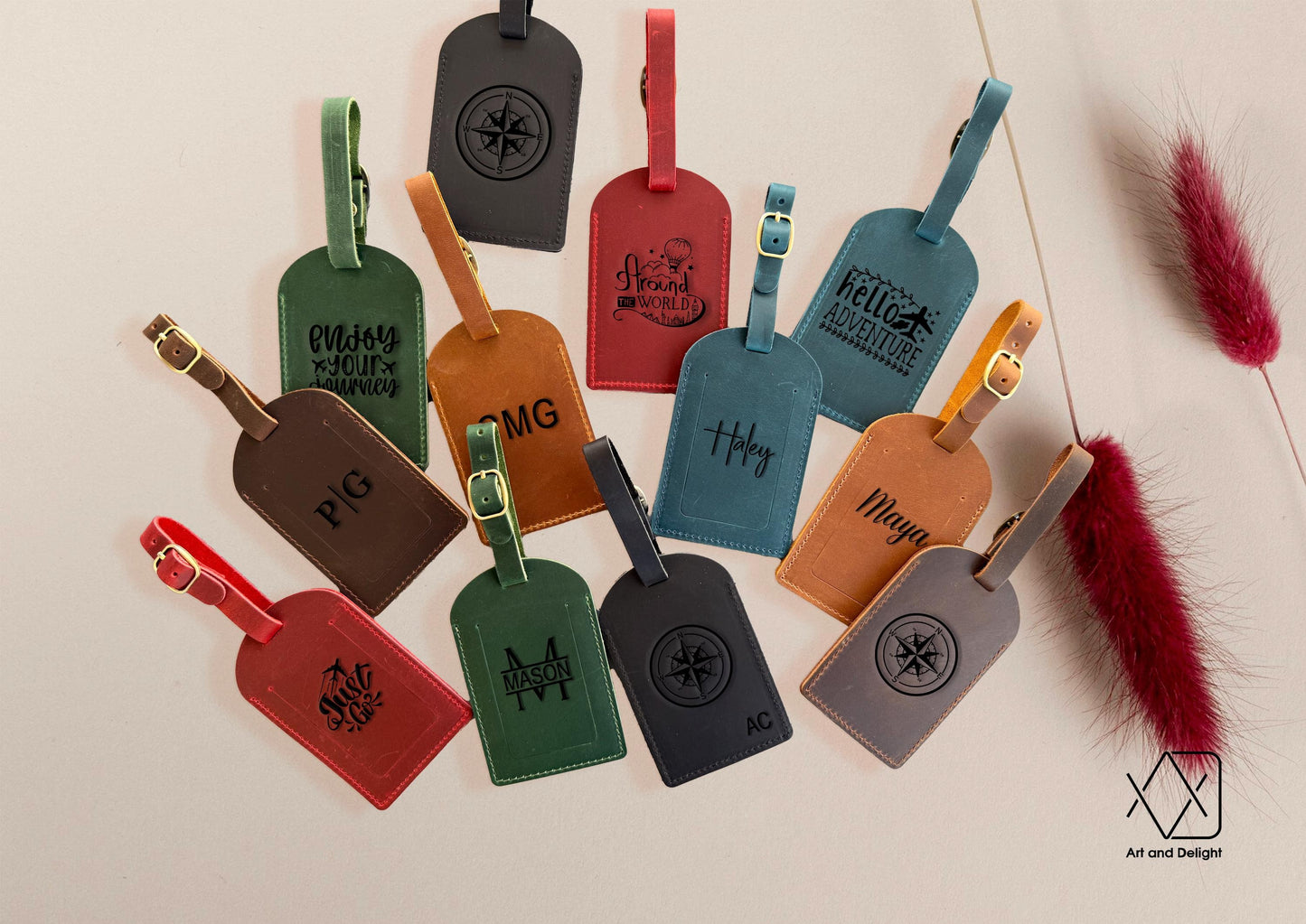 Personalized Leather Luggage Tags