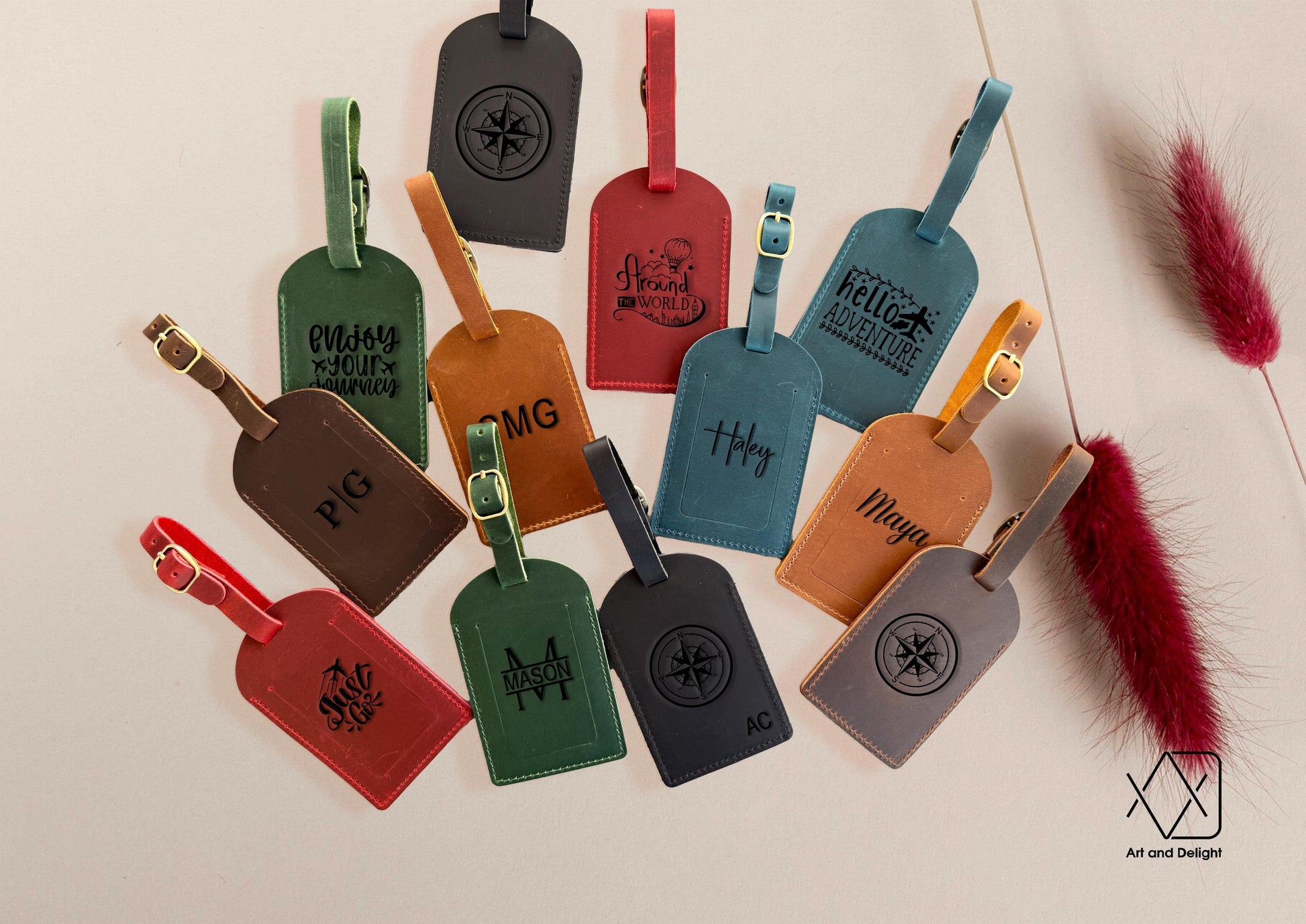 Personalized Leather Luggage Tags