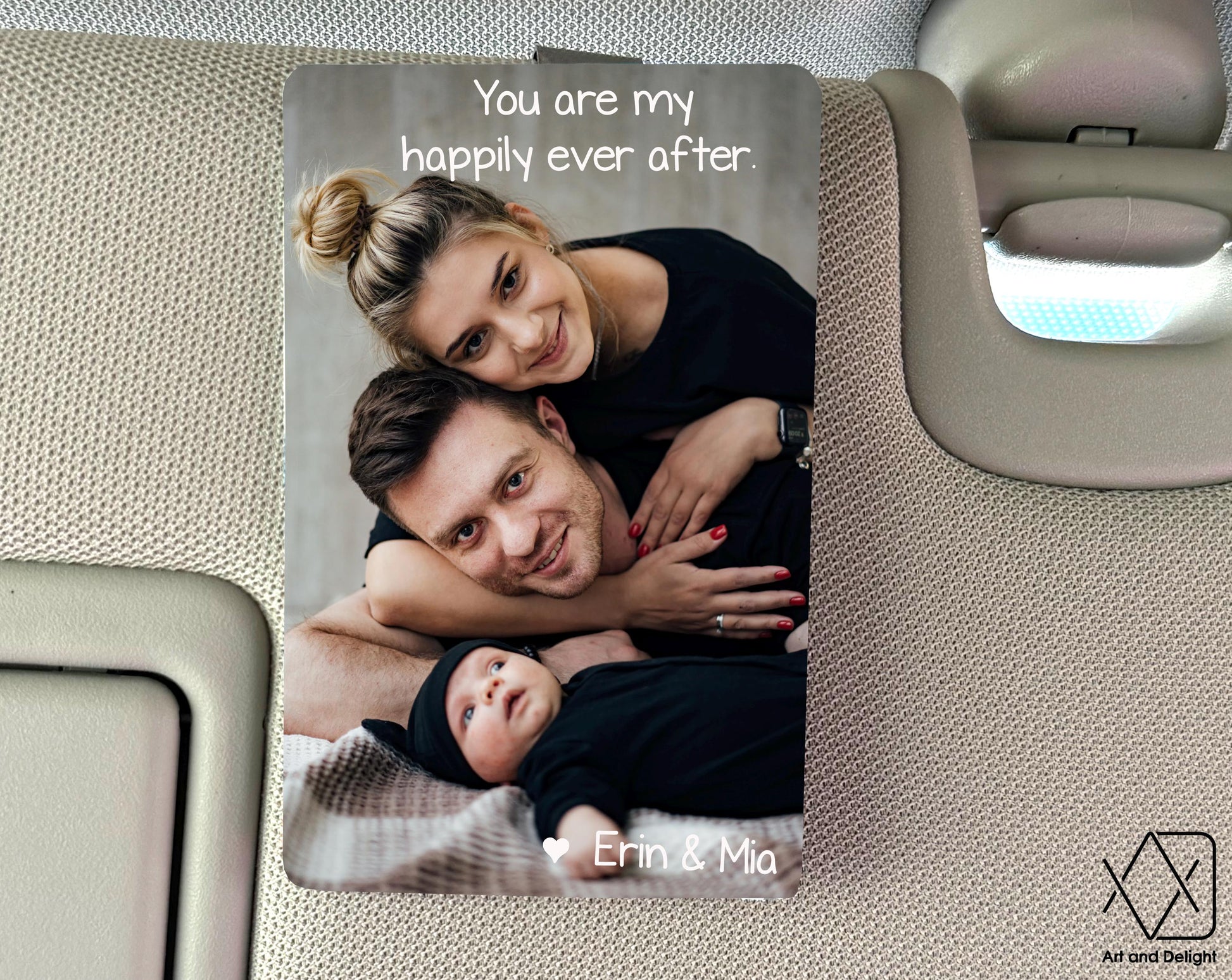 Personalized Sun Visor Picture Clip, Photo Car Metal Visor Clip, Father's Day Gift, Boyfriend Gift, Family Portrait Decoration, Drive Safe