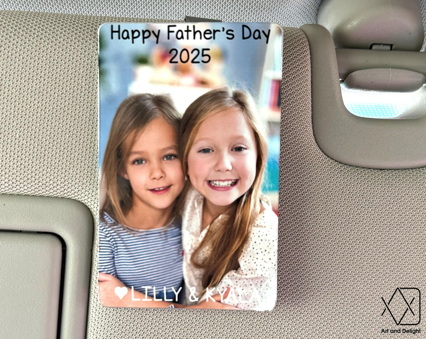Personalized Sun Visor Picture Clip, Photo Car Metal Visor Clip, Father's Day Gift, Boyfriend Gift, Family Portrait Decoration, Drive Safe