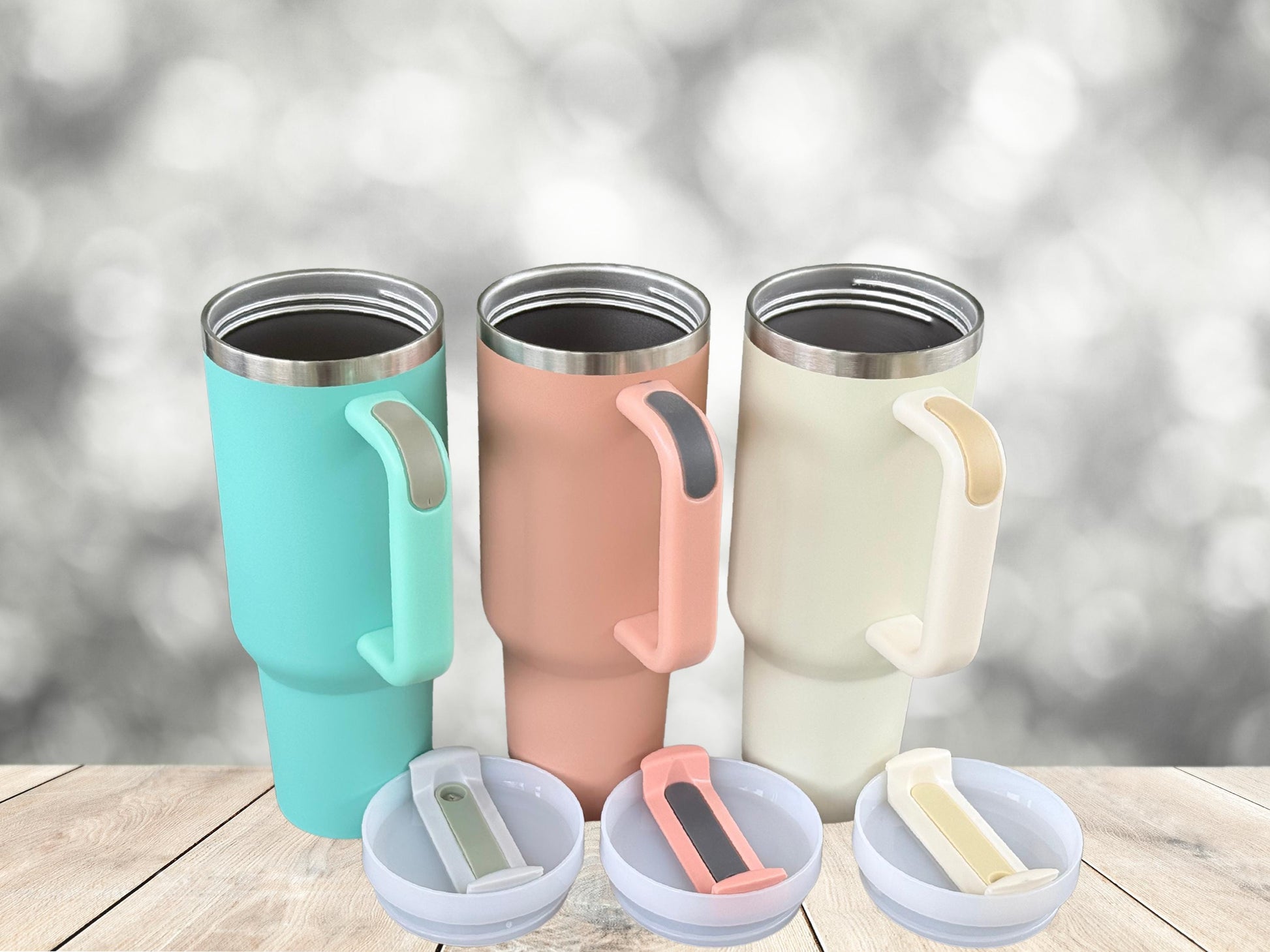 Personalized 40oz Tumbler with Handle: Custom Logo Travel Mug with straw