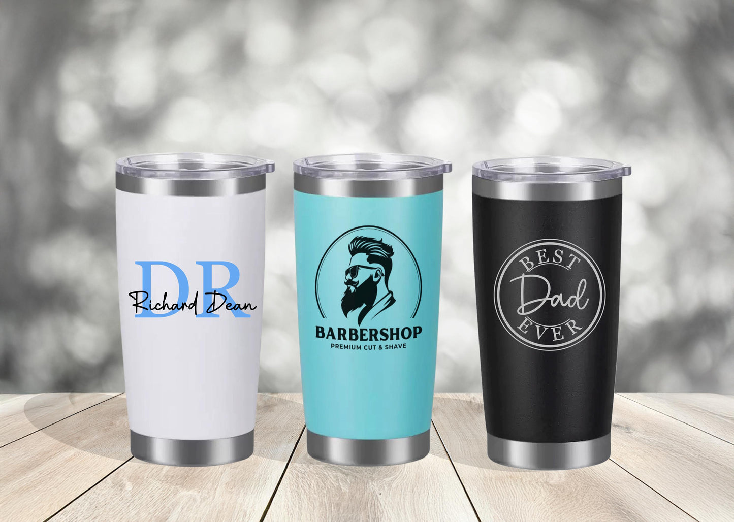 20oz Personalized Stainless Steel Tumbler - Travel Cup for Bachelor Parties | Great Gifts for Him & Her | Gifts for Employees