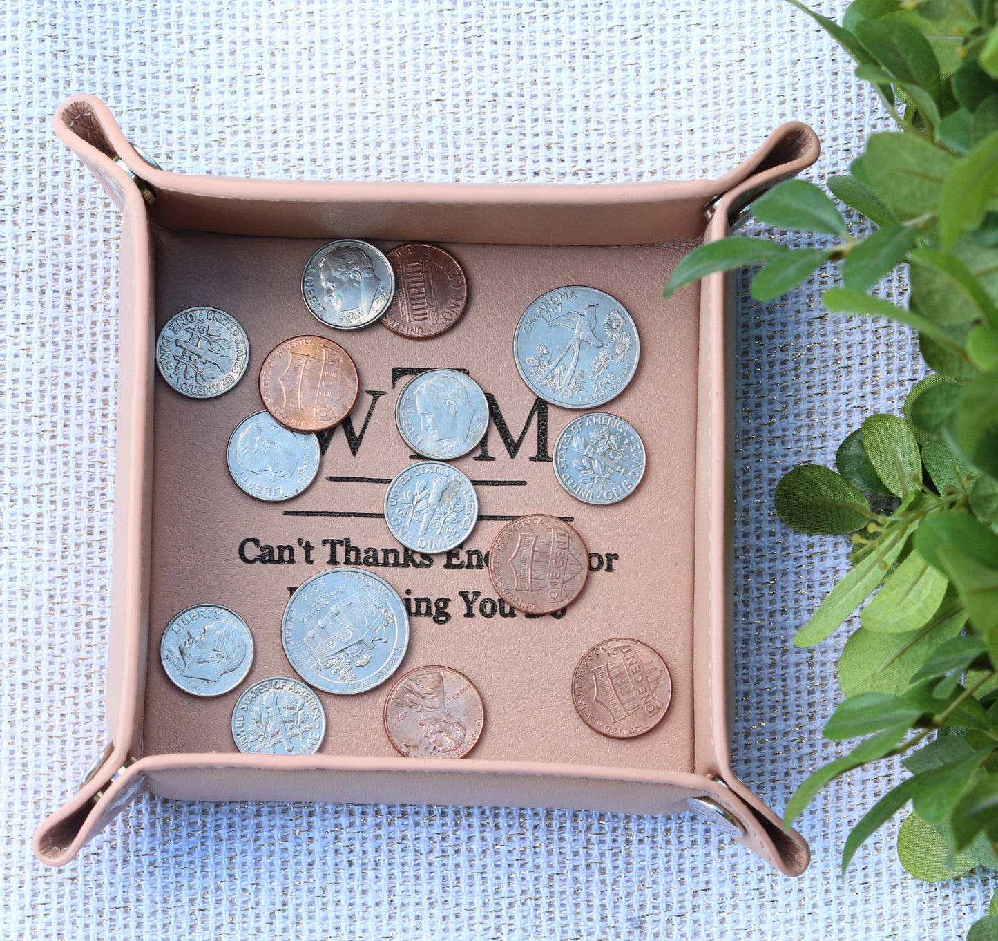 Personalized Leather Tray, Valet Tray, Customized Gift, Office Gift, Husband, Wife, Boyfriend, Girlfriend - Birthday - Anniversary Gift