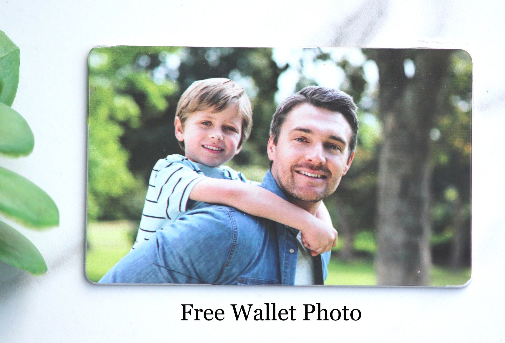 Christmas Gift, Personalized Leather Magnetic Money Clip, Free Wallet Photo Card - Birthday, Anniversary Gift