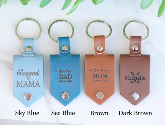 Personalized Leather, Double Sided Photo, Drive Safe, Hidden Personal Message, Birthday, Anniversary, Wedding, Dad, Grandpa Fathers Day Gift