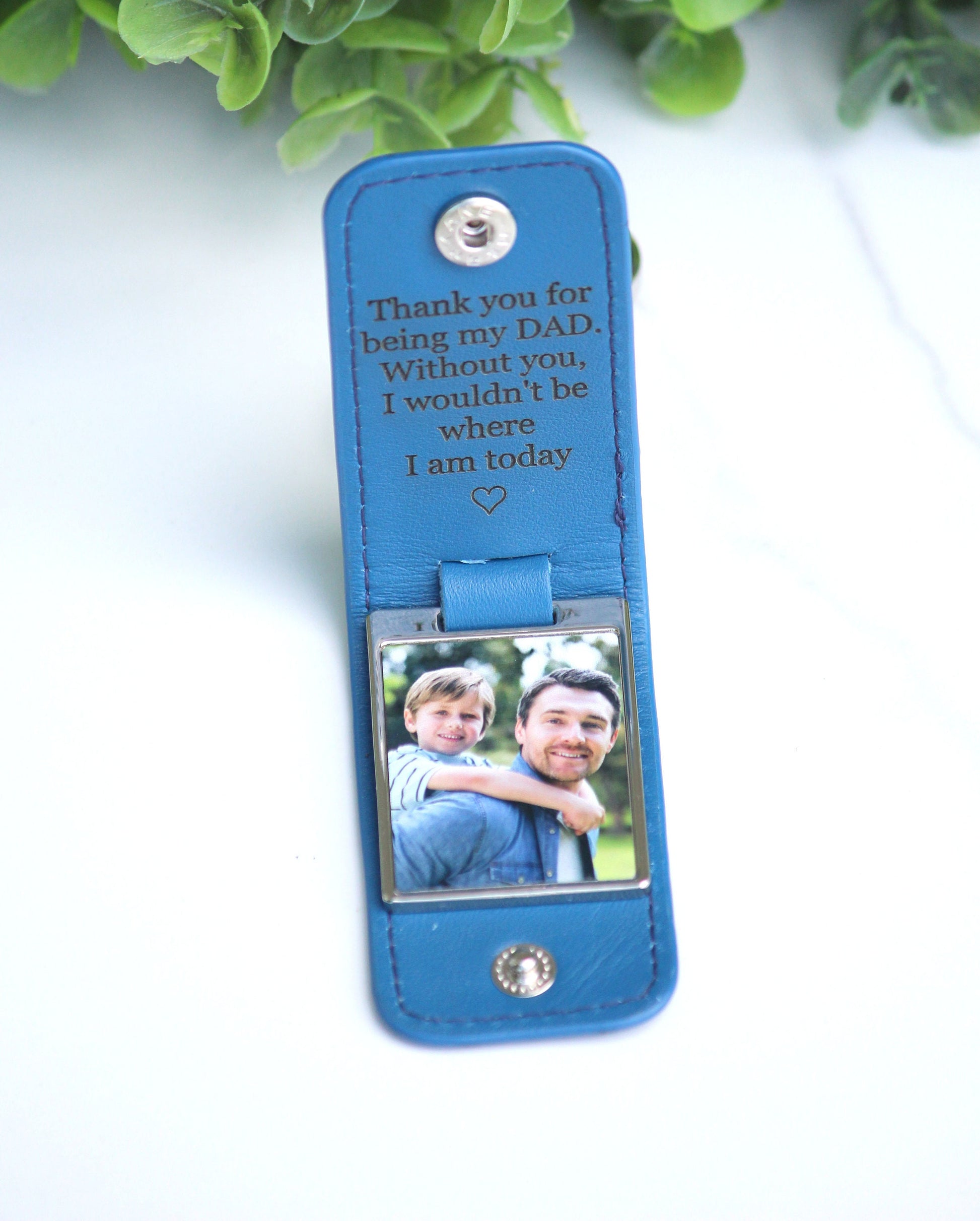 Fathers Day Gift, Gifts for Dad, Drive Safe, First Time Dad Gift, Grandpa Gift, Custom Leather Keychain - Birthday, Anniversary Gift
