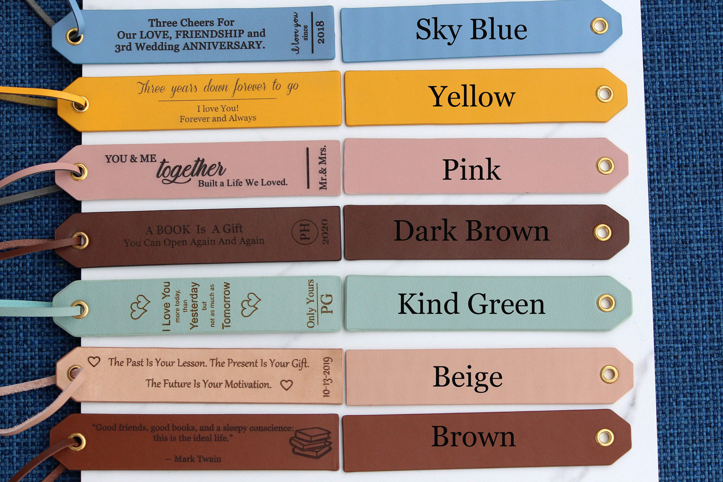 Personalized Leather Bookmark, Customized Gift, Book Lover, Gift for Readers - Birthday - Anniversary - Wedding - Groomsmen, Fathers Day