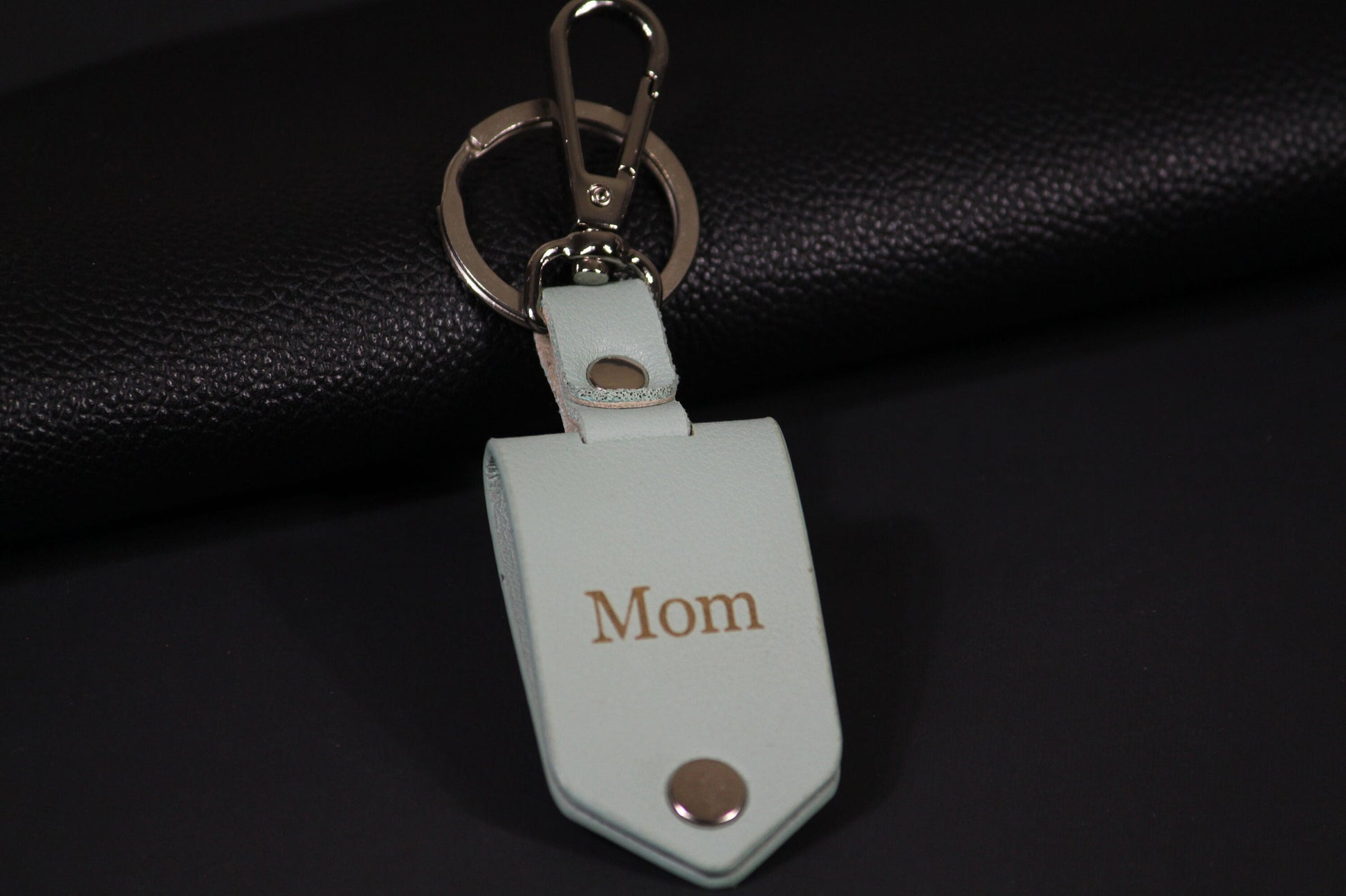 Personalized Leather Photo Keychain, Drive Safe, First Time Dad Mom Gift - Unique Father's Day Gift, Birthday, 3rd Anniversary, Wedding Gift