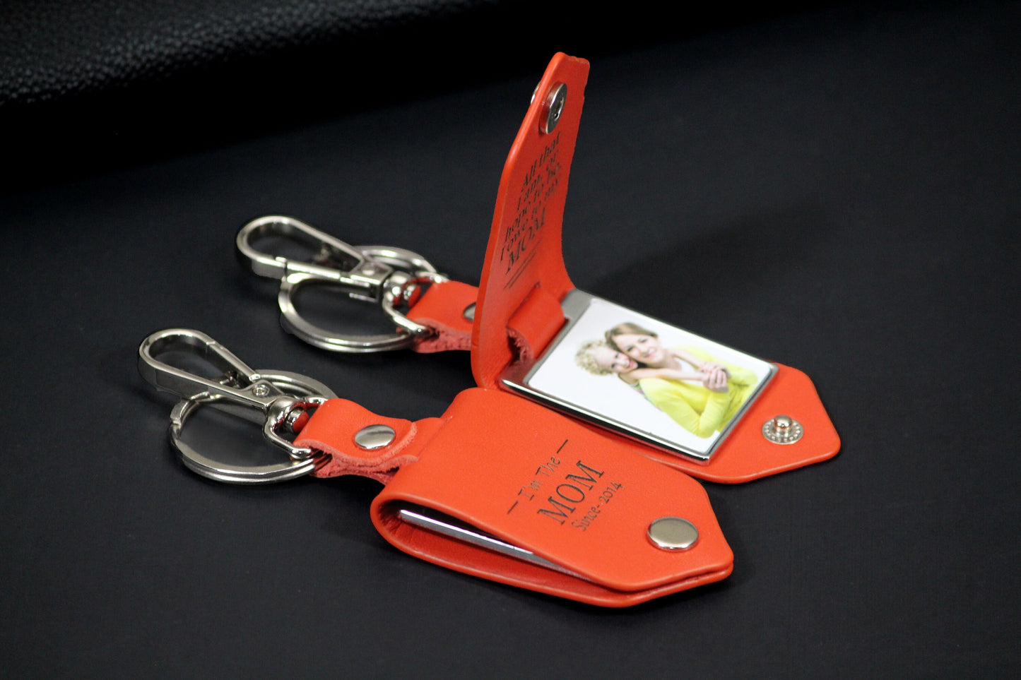 Personalized Leather, Double Sided Photo, Drive Safe Keychain Unique Birthday, Anniversary, Boyfriend, Girlfriend, Husband Fathers Day Gift