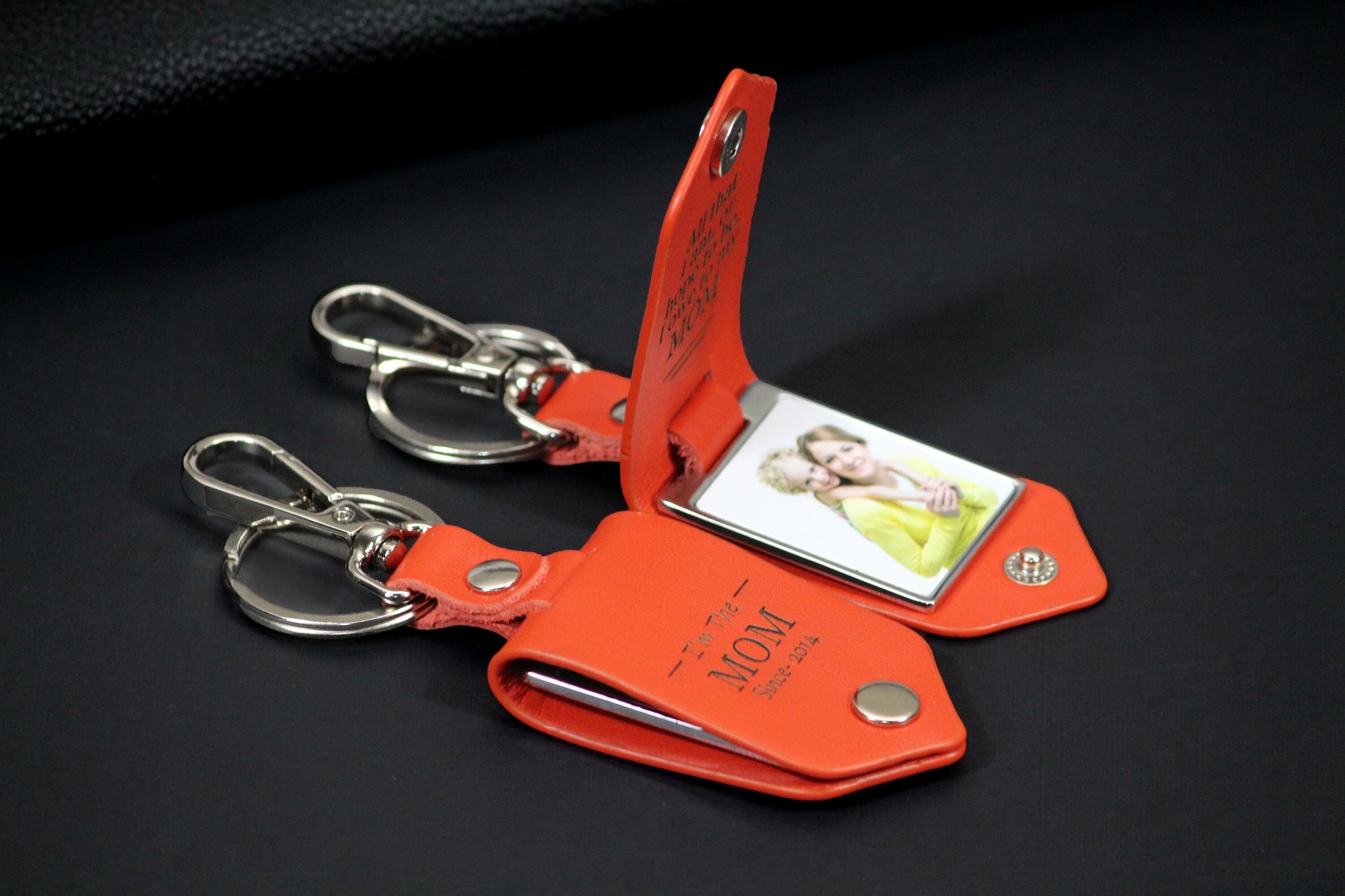 Personalized Leather, Double Sided Photo, Drive Safe Keychain Unique Birthday, Anniversary, Boyfriend, Girlfriend, Husband Fathers Day Gift