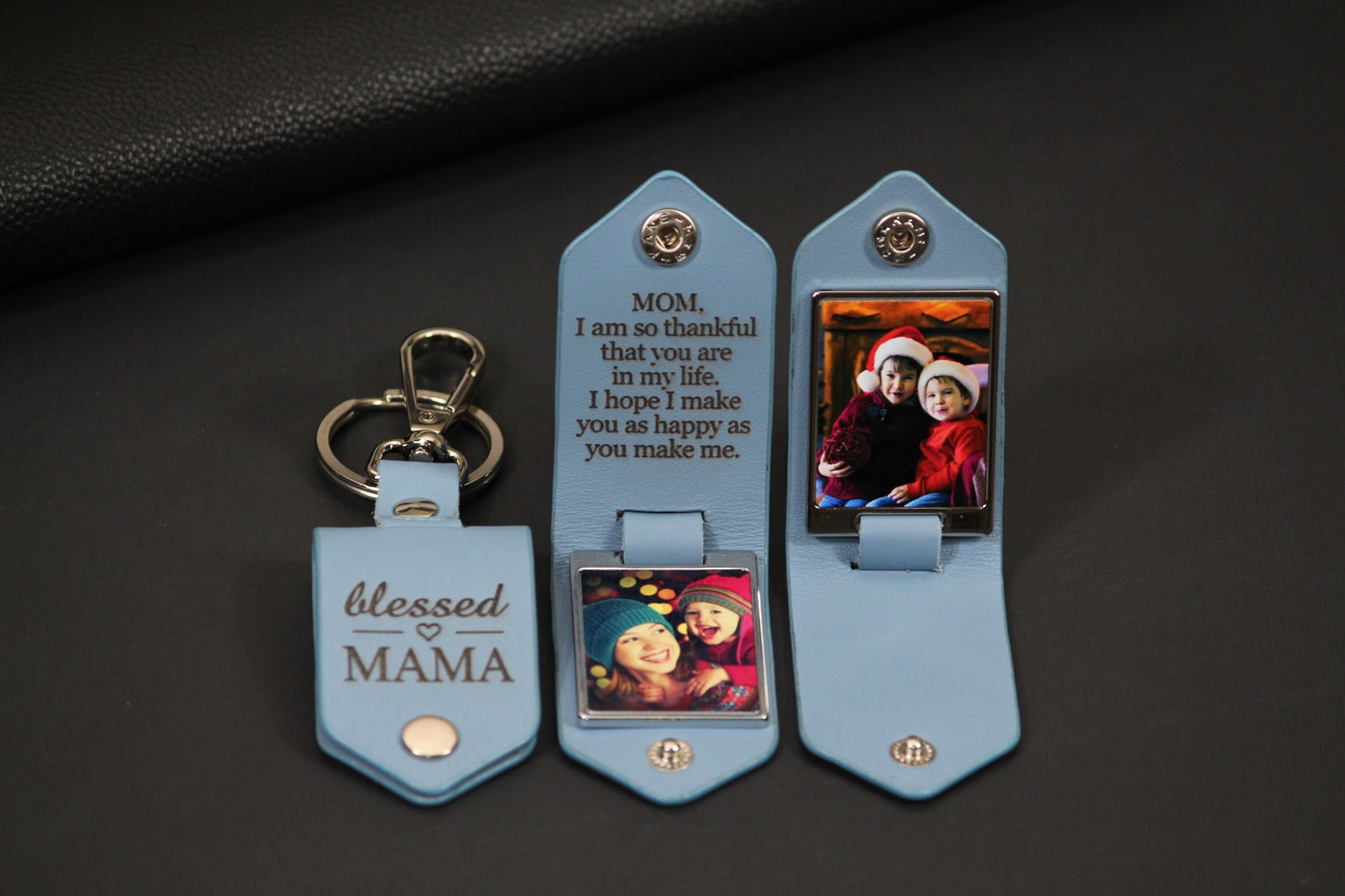 Mother's Day, Personalized Leather, Memorial Gift , Remembrance, Drive Safe, Loss of a Loved One - Birthday, Anniversary, Wedding Gift