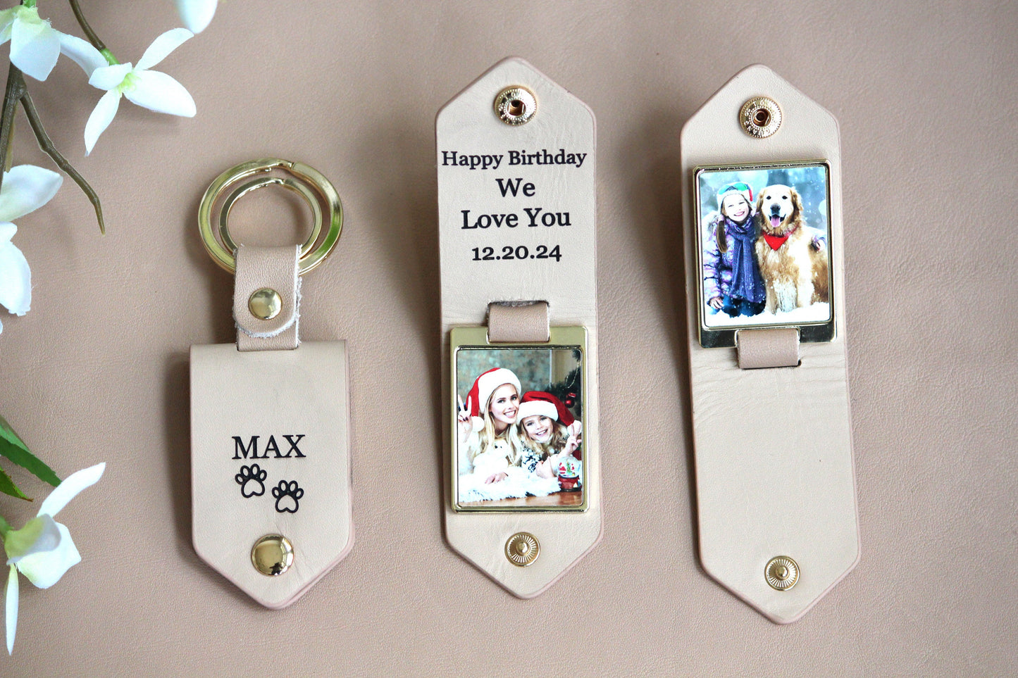 Personalized Photo Keychain Husband Boyfriend Engagement Anniversary Calendar, 1st Dating Date, Drive Safe Keychain, Christmas Gift for Men