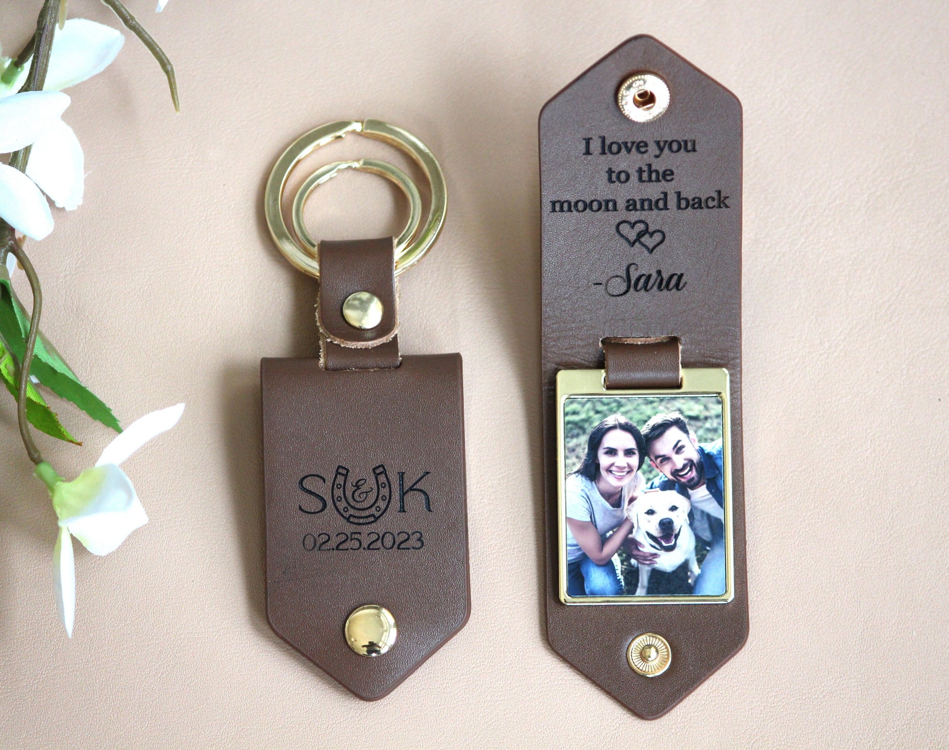 Personalized Photo Keychain, Anniversary Calendar, Custom Gift For Him,Drive Safe Keychain, I Need You Here, Christmas Gift for Boyfriend