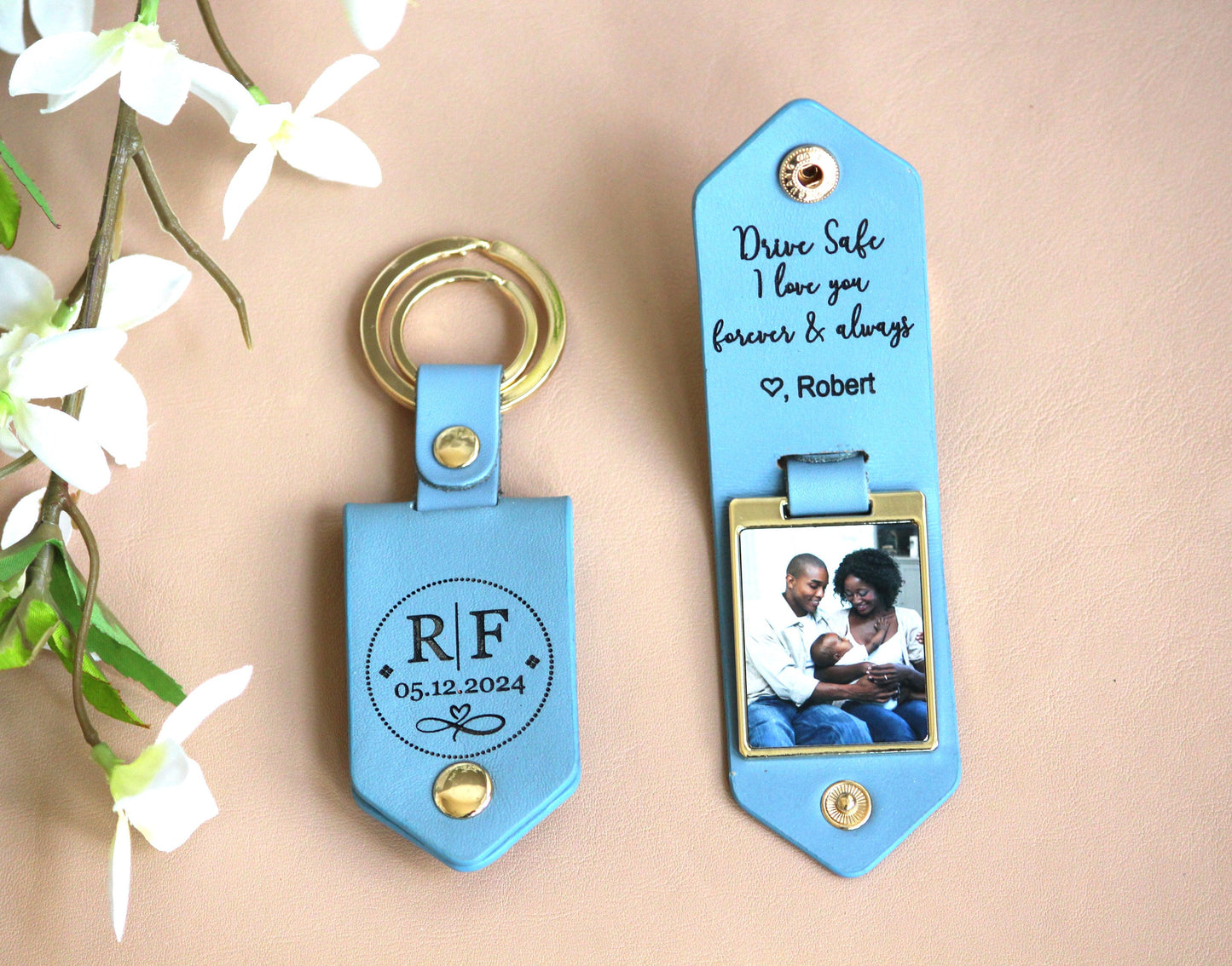 Christmas Gifts For Boyfriend,Husband, Men, Drive Safe Keychain, First Time Dad Mom Gift, Boyfriend Anniversary Gift, Date Keychain