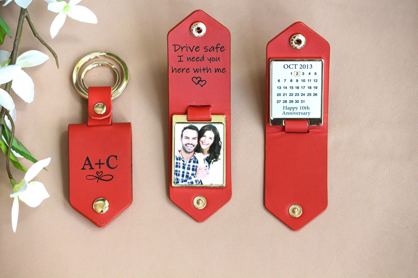 Christmas Gifts For Boyfriend,Husband, Men, Drive Safe Keychain, First Time Dad Mom Gift, Boyfriend Anniversary Gift, Date Keychain