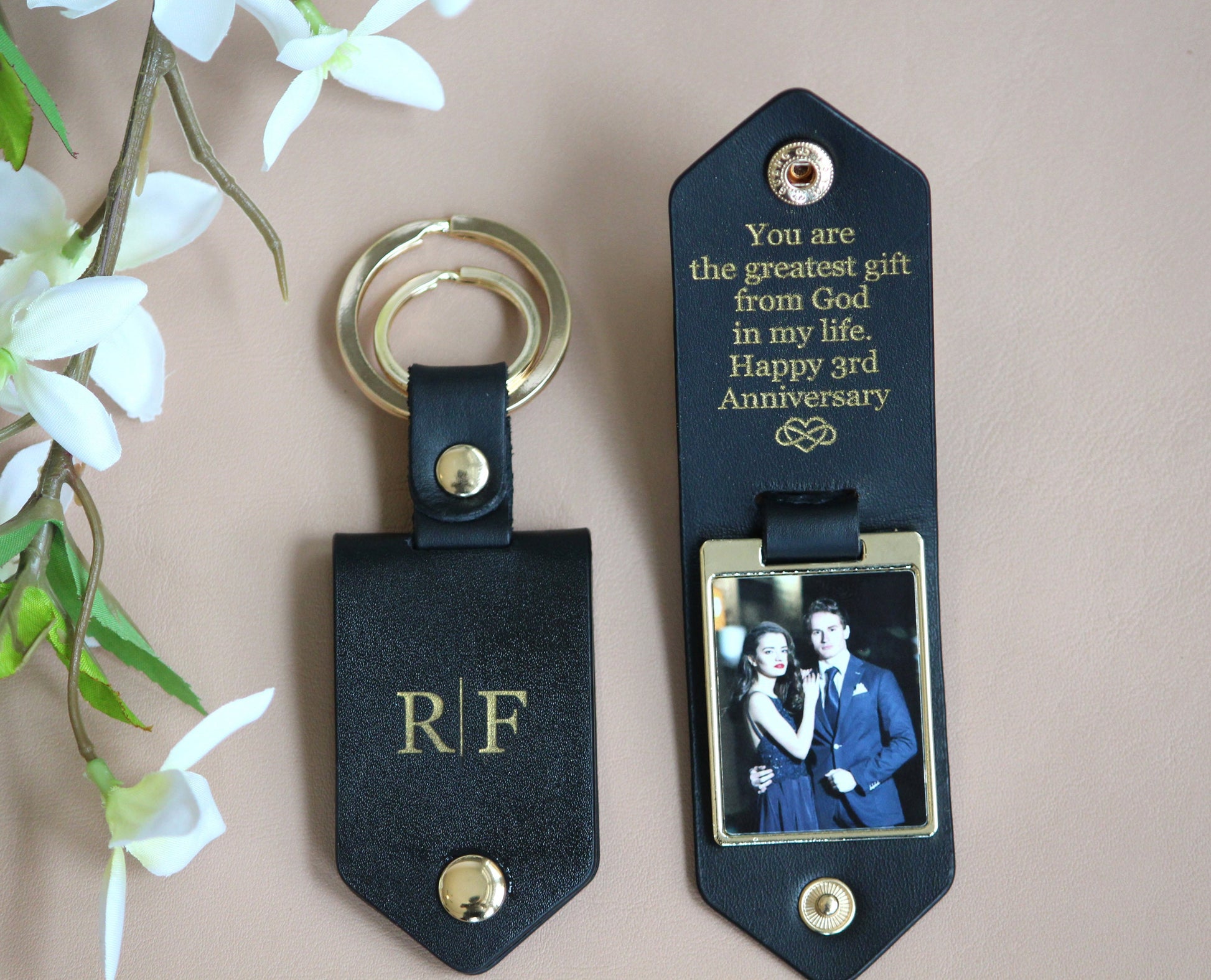 Personalized Photo Keychain Husband Boyfriend Engagement Anniversary Calendar, 1st Dating Date, Drive Safe Keychain, Christmas Gift for Men